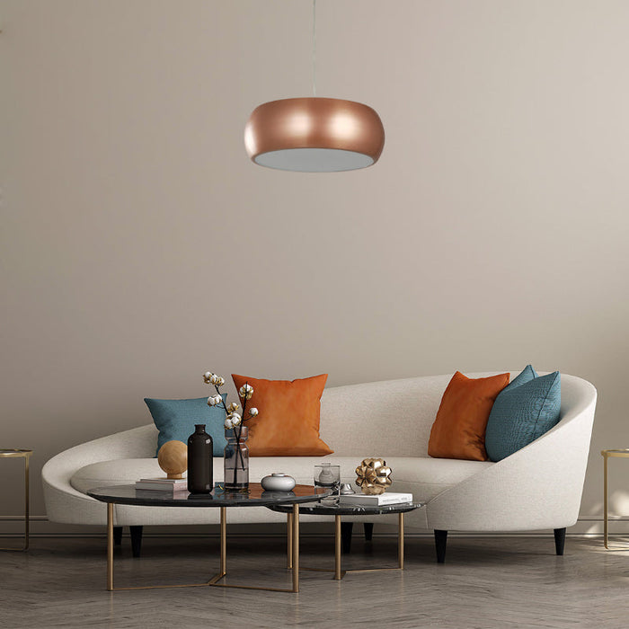 LAMP. COLGANTE COBRE 3L E27 40W