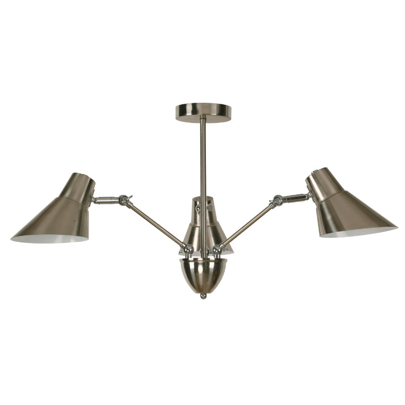 LAMP. TECHO CROMO 3L E27 40W
