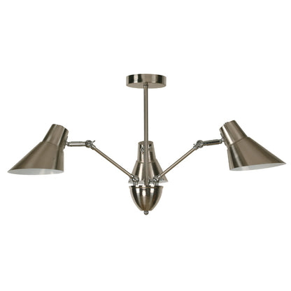LAMP. TECHO CROMO 3L E27 40W