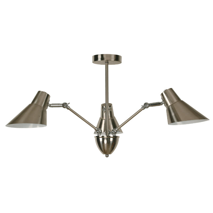 LAMP. TECHO CROMO 3L E27 40W
