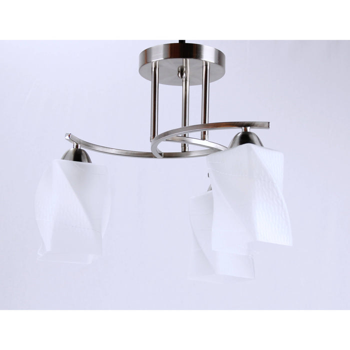 Lámpara Techo Níquel Satinado 3L E27 40W
