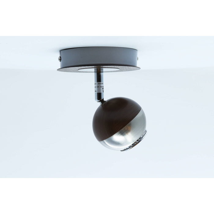 LAMP. TECHO REFLECTORA NÍQUEL SATINADO 1L GU10 50W