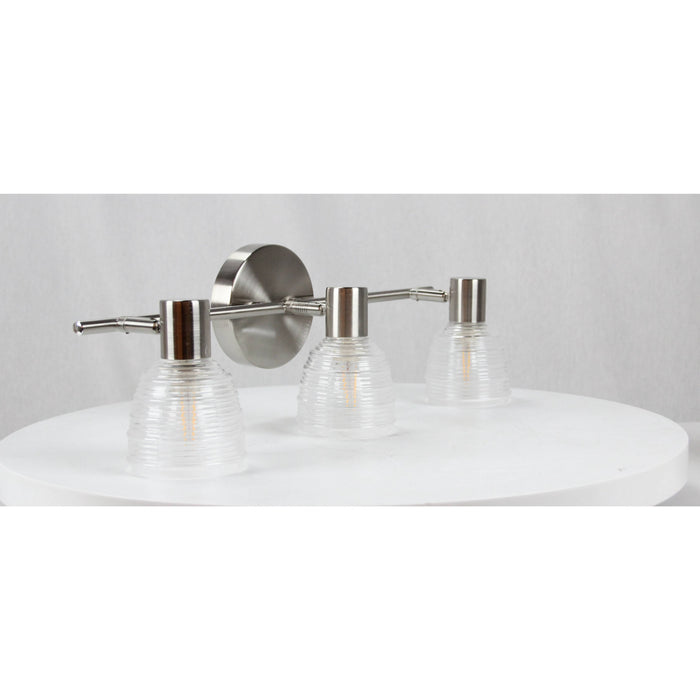 LAMP. TECHO REFLECTORA NÍQUEL SATINADO 3L E14 40W