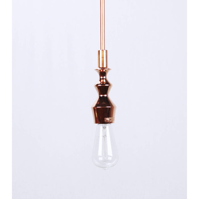LAMP. COLGANTE COBRE 1L E27 60W