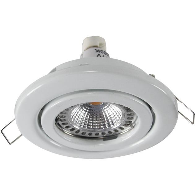 LAMP. LED TECHO BLANCO GU10 5W 100-277V 5000K (BOMBILLO LED INCLUIDO)