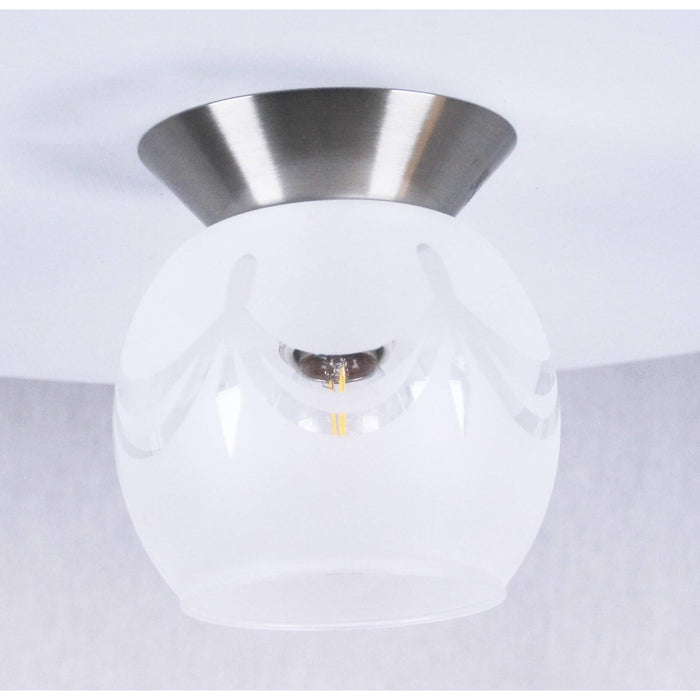 LAMP. TECHO NIQUEL SATINADO 1L E27 60W