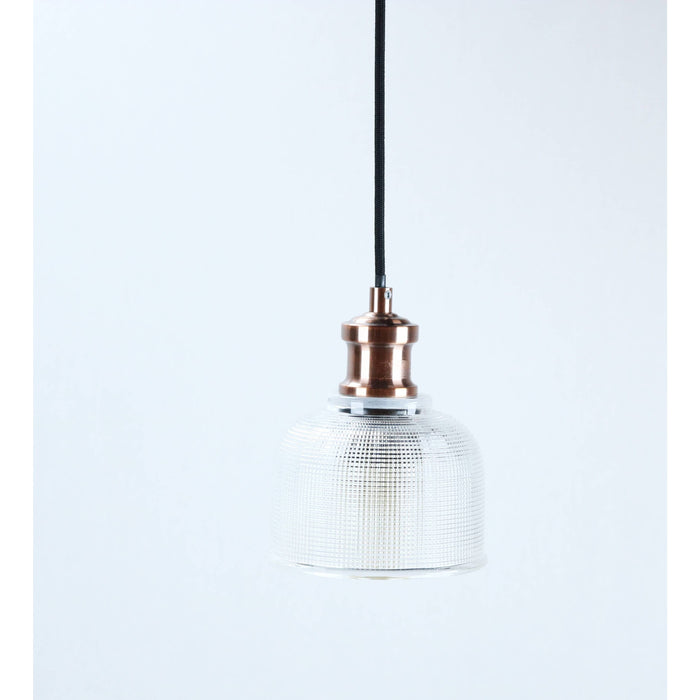 LAMP. COLGANTE COBRE ANTIGUO 1L E27 60W