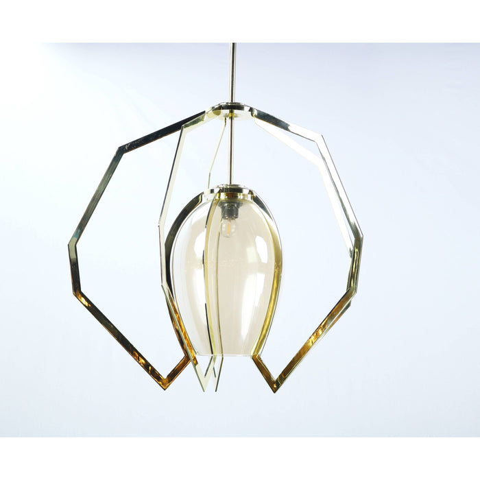 LAMP. COLGANTE DORADO 1L E27 5W (CUERPO)