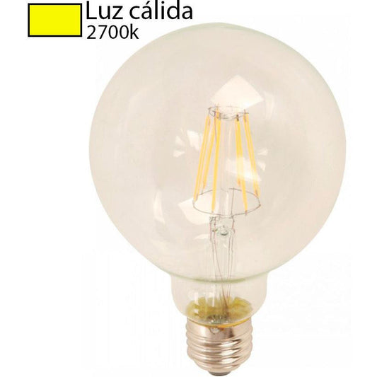 BOMBILLO LED FILAMENTO G95 E27 6W 100-265V 2700K