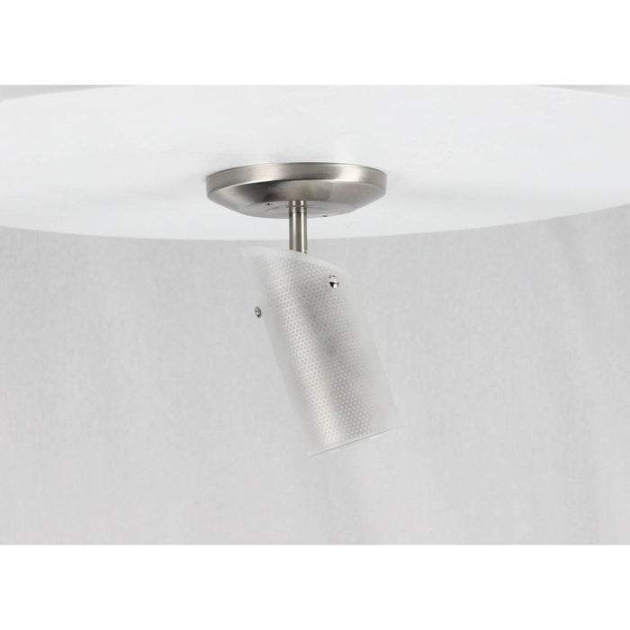 LAMP. TECHO REFLECTORA NÍQUEL SATINADO 1L E27 60W