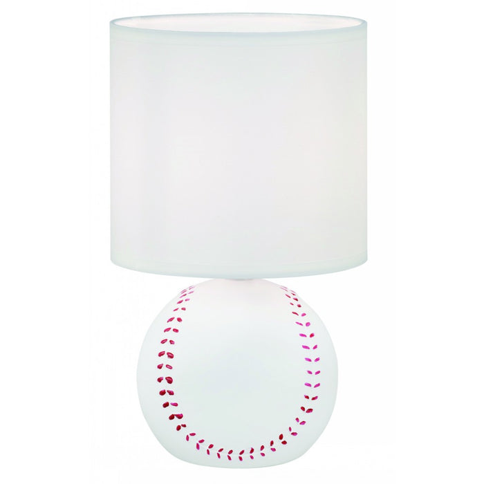 LAMP. MESA BLANCO Y ROJO 1L E14 40W