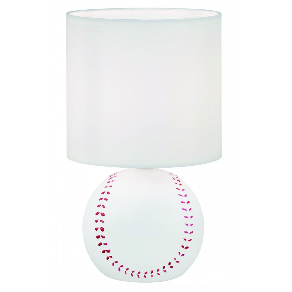 LAMP. MESA BLANCO Y ROJO 1L E14 40W