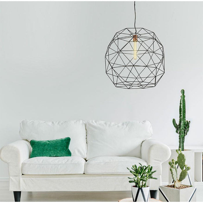 LAMP. COLGANTE NEGRO 1L E27 60W