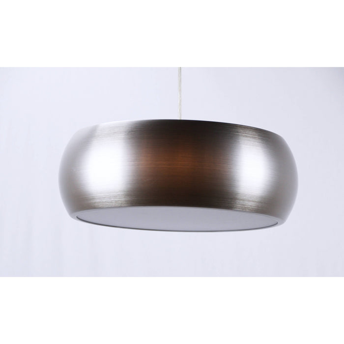 LAMP. COLGANTE NÍQUEL SATINADO 3L E27 40W