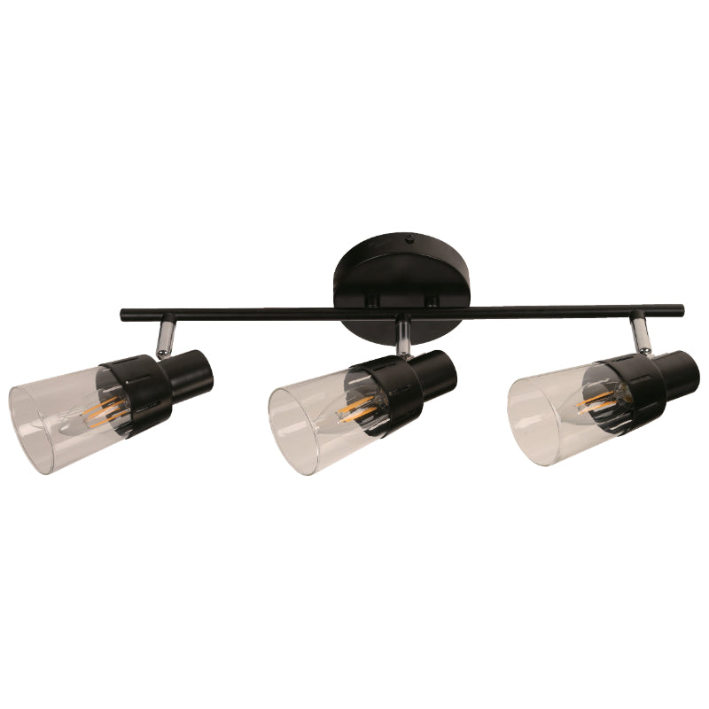 LAMP. TECHO REFLECTORA NEGRO 3L E14 40W