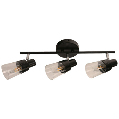 LAMP. TECHO REFLECTORA NEGRO 3L E14 40W