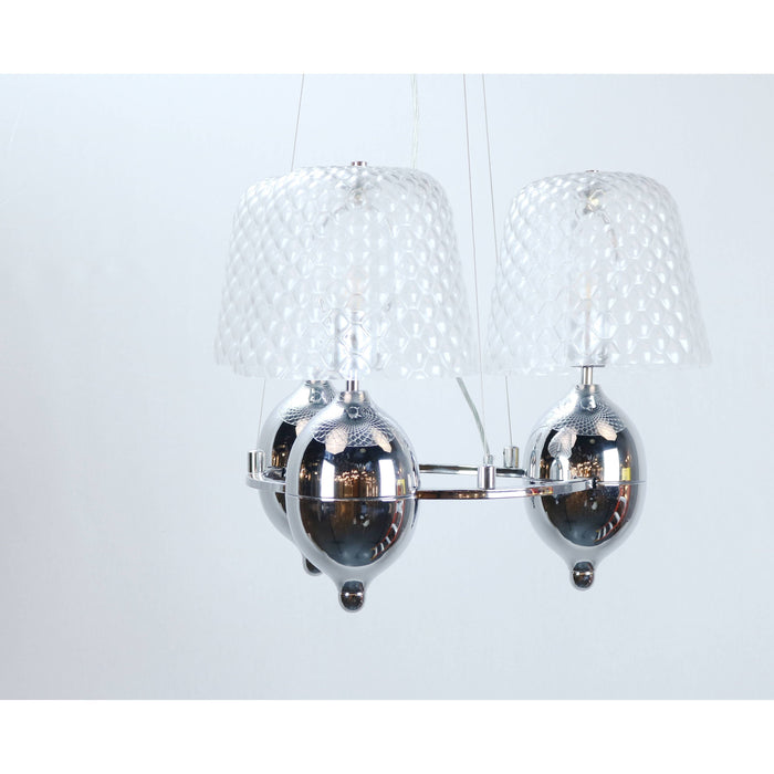 LAMP. TECHO CROMO 3L E27 60W