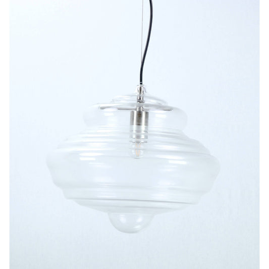 LAMP. COLGANTE NÍQUEL SATINADO 1L E27 40W