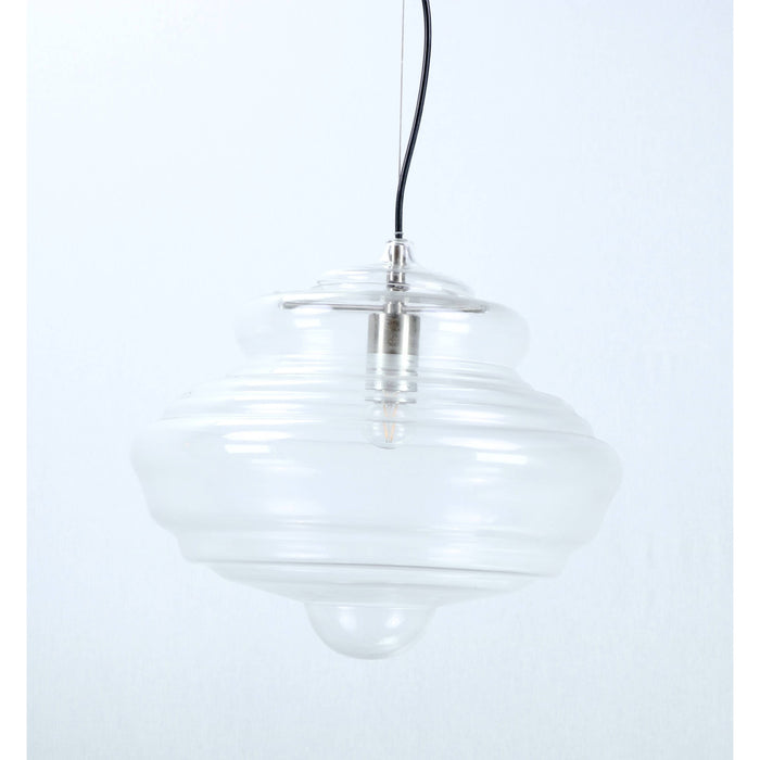 LAMP. COLGANTE NÍQUEL SATINADO 1L E27 40W