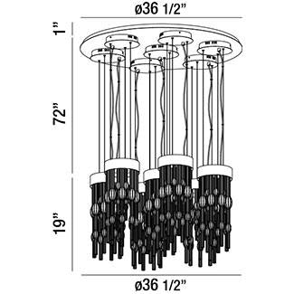LAMP. LED CHANDELIER VIPER 7L 8W 120V 3000K