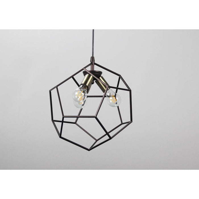 LAMP. COLGANTE BRONCE 3L E26 40W