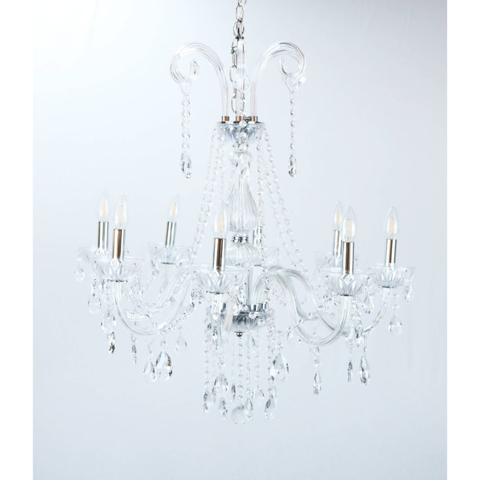 LAMP. COLGANTE CROMO 8L E14 60W
