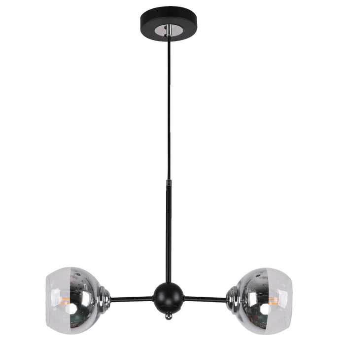 Lámpara Colgante Negro 2L E27 40W