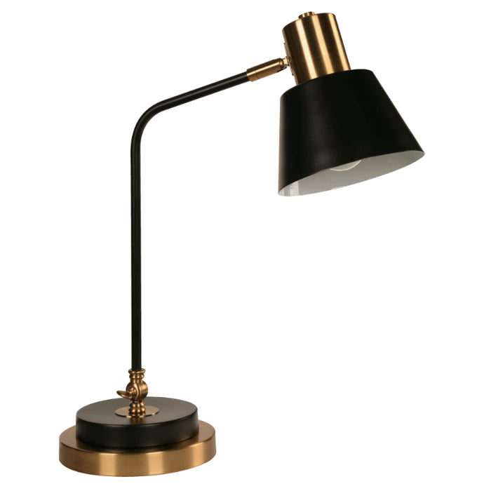 LAMP. MESA NEGRO+BRONCE 1L E27 60W