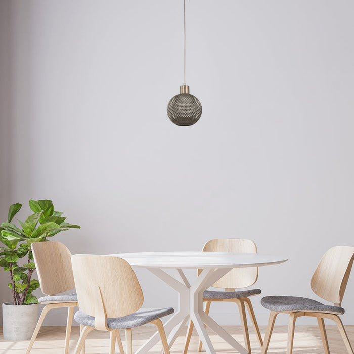 LAMP. COLGANTE AHUMADO 1L E27 40W
