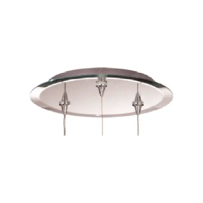 LAMP. TECHO CANOPY MIRRORED ROUND 3L 60W BASE TRANSFORMADOR INCL.