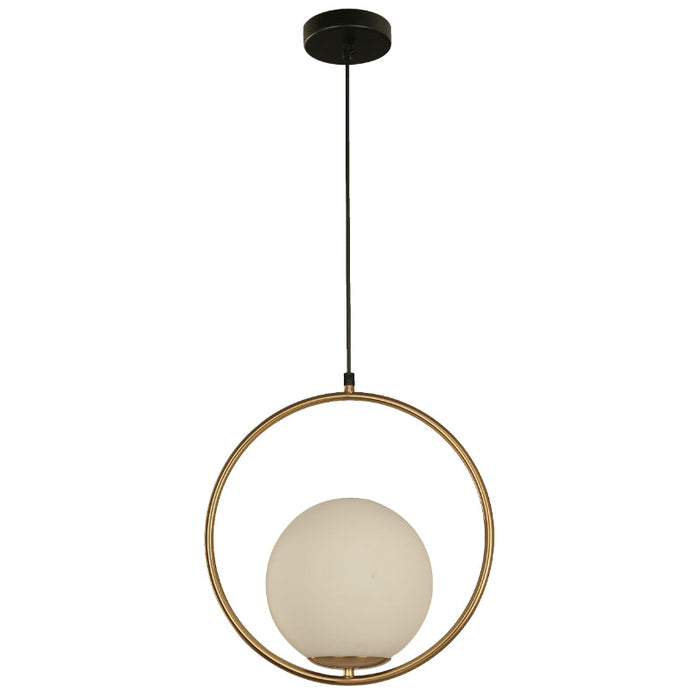 LAMP. COLGANTE NEGRO+BRONCE 1L E27 40W