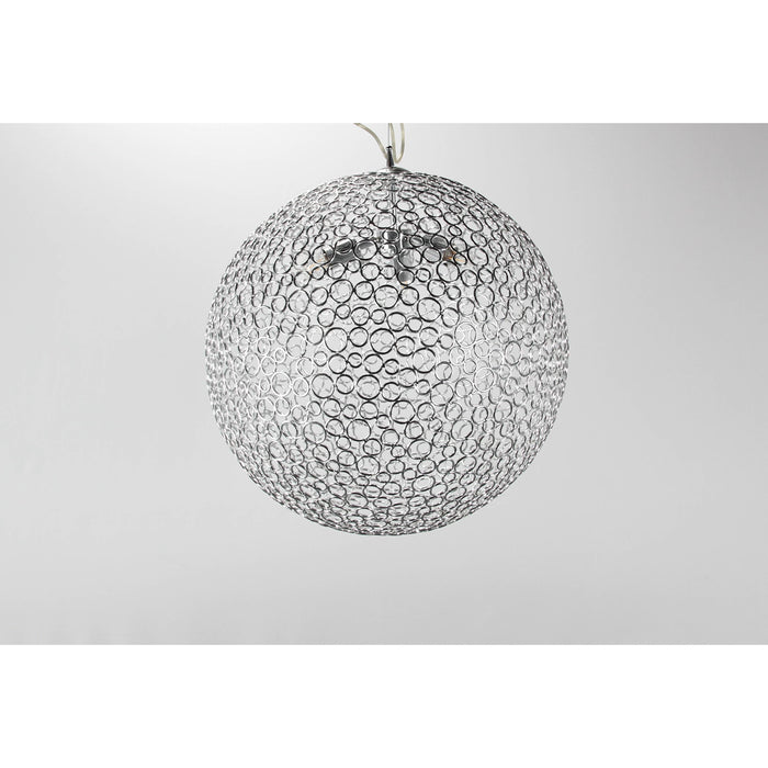 LAMP. COLGANTE PLATEADO 3L E27 60W