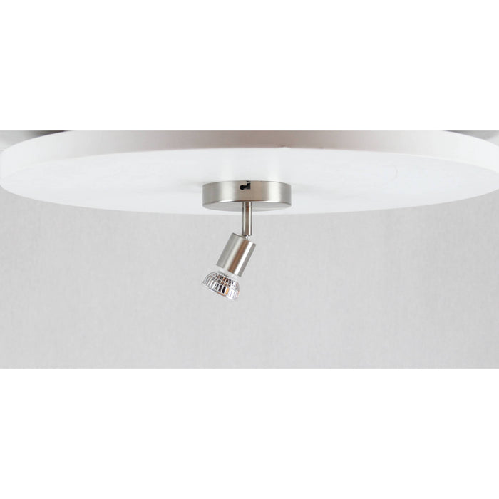 LAMP. TECHO REFLECTORA NÍQUEL SATINADO 1L GU10 50W