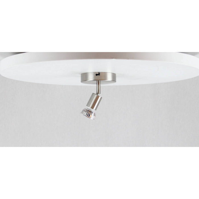 LAMP. TECHO REFLECTORA NÍQUEL SATINADO 1L GU10 50W
