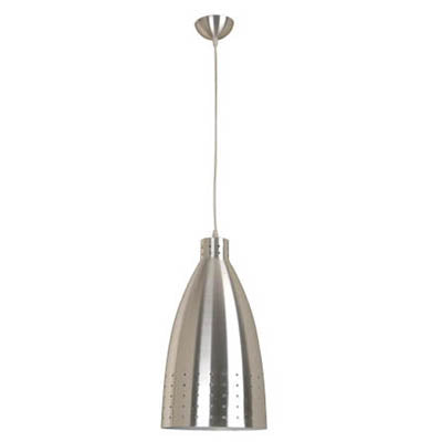LAMP. COLGANTE PLATEADO 1L E27 60W