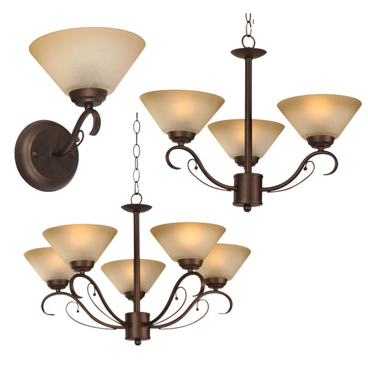 LAMP. COMBO TECHO Y PARED CHOCOLATE E27 60W