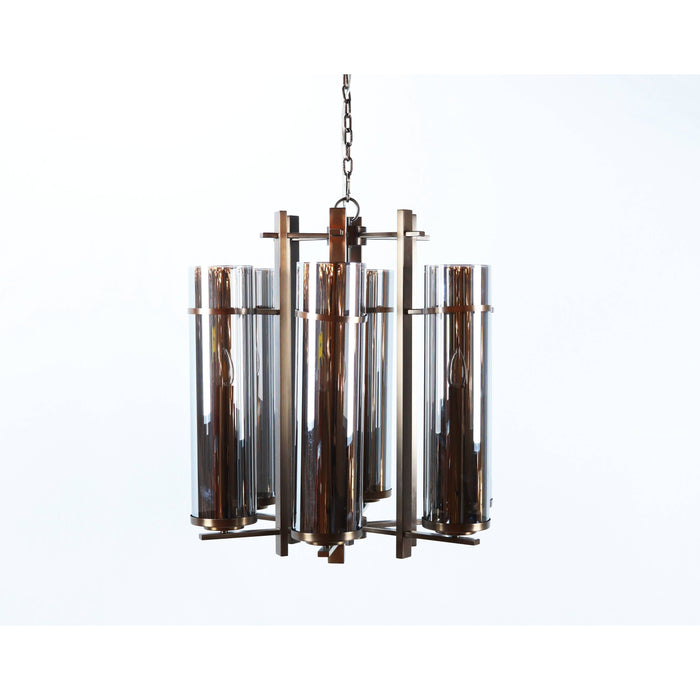 LAMP. COLGANTE BRONCE 6L E14 40W (CUERPO)