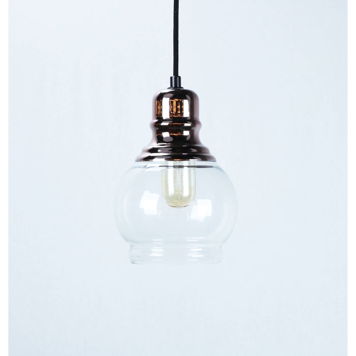 Lámpara Colgante Negro Y Bronce 1L E27 40W