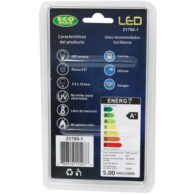 BOMBILLO LED A55 E27 5W 85-265V 6500K