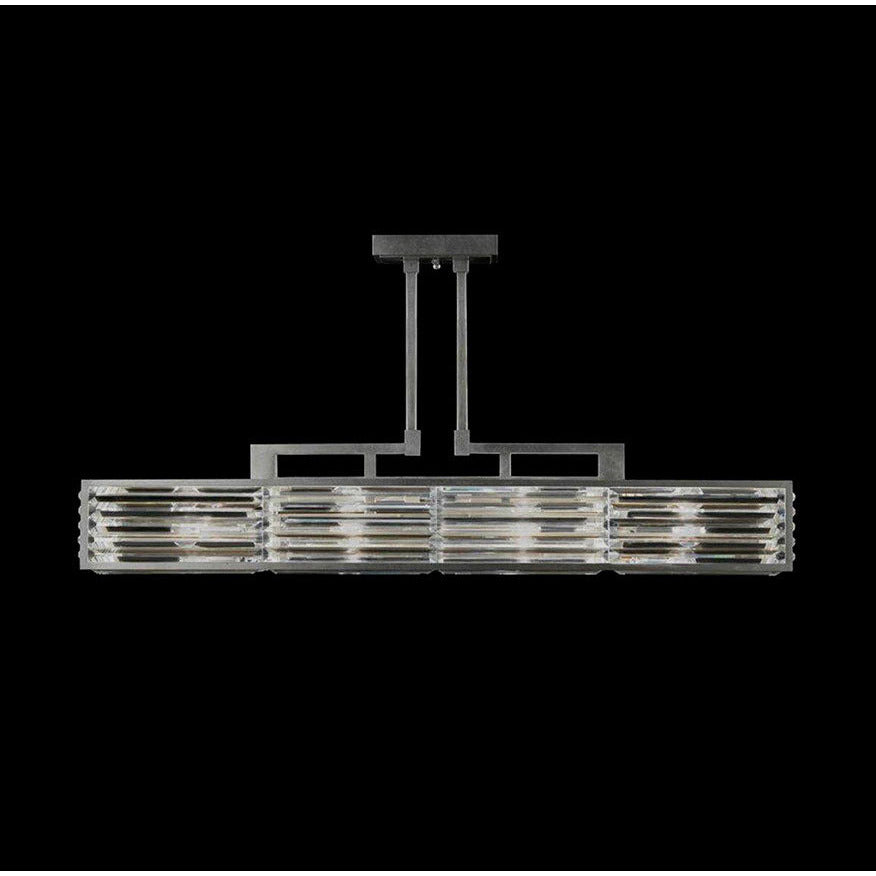 LAMP. COLGANTE CRISTAL ENCHANTMENT PLATEADO 10L E14 60W