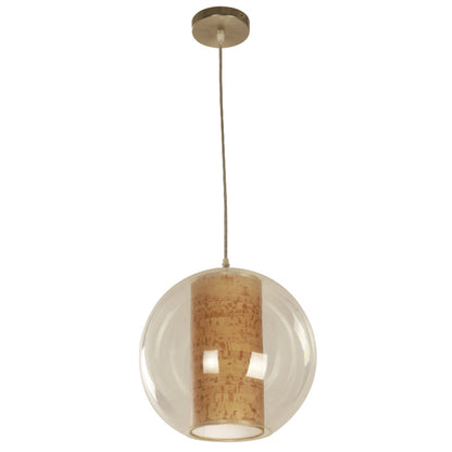 LAMP. COLGANTE NIQUEL SATINADO 1L E27 60W