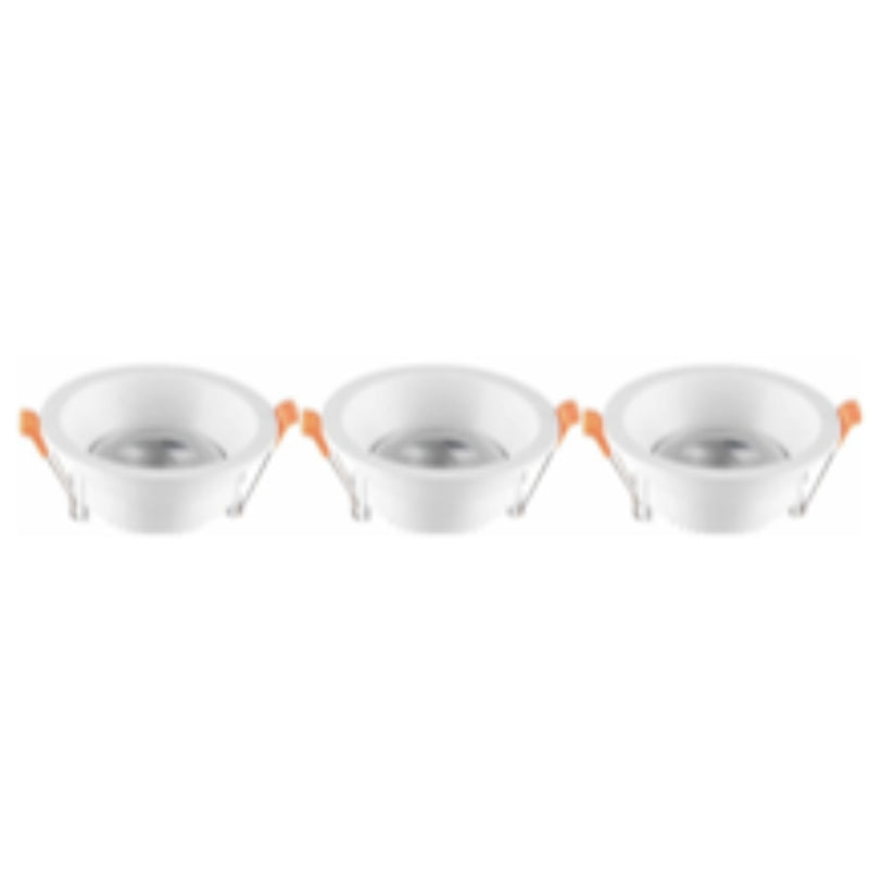 LAMP. LED EMPOTRABLE BLANCO 5W 100-240V 3000K 3 PIEZAS MOVIBLE