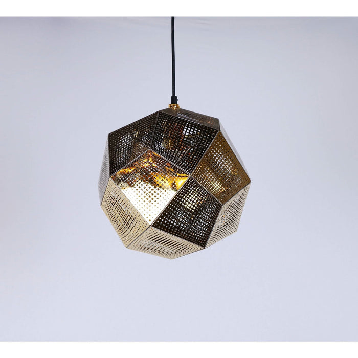LAMP. TECHO DORADO Y NEGRO 1L E27 60W
