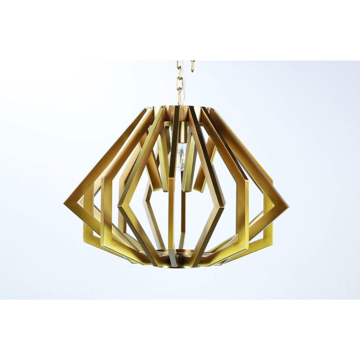LAMP. COLGANTE DORADO 1L E27 60W