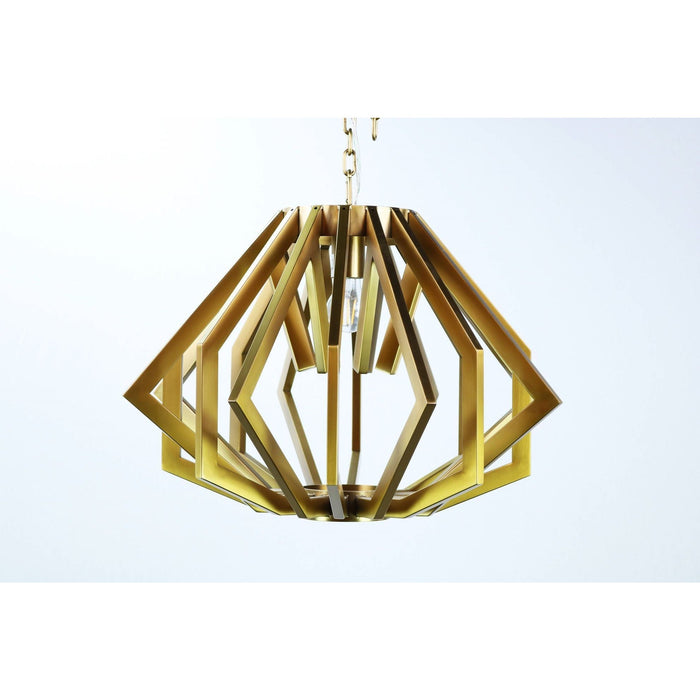 LAMP. COLGANTE DORADO 1L E27 60W