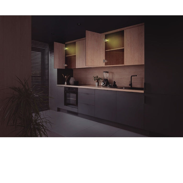 LAMP. LED PARED PEQUEÑO GRIS 12V 3000K GABINETE 4 PIEZAS