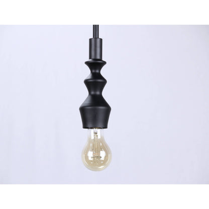 LAMP. COLGANTE NEGRO 1L E27 60W