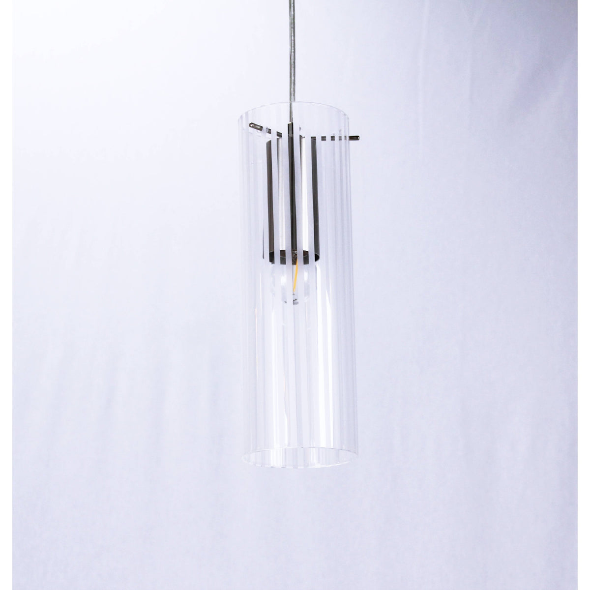 LAMP. COLGANTE NIQUEL SATINADO 1L E27 60W