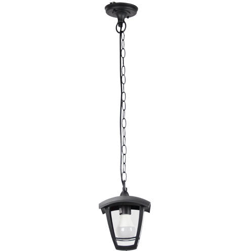 LAMP. EXT. COLGANTE NEGRO 1L E27 60W (IB LED A60 9W 6000K)