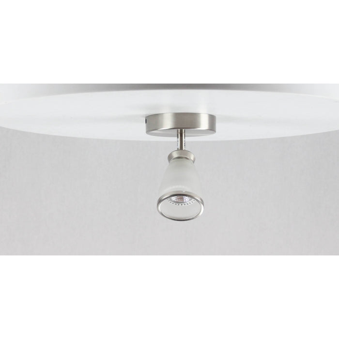 LAMP. TECHO REFLECTORA NÍQUEL SATINADO 1L GU10 50W